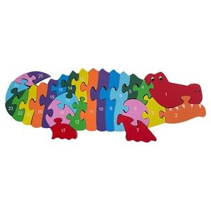 Crocodile Numbers & Letters Wooden Puzzle toy